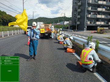 はみ出し草処理